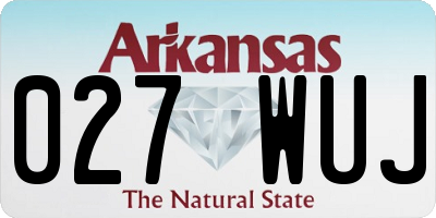 AR license plate 027WUJ