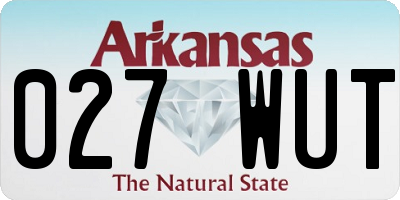 AR license plate 027WUT