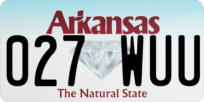 AR license plate 027WUU