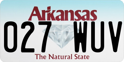 AR license plate 027WUV