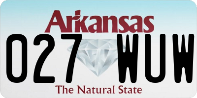 AR license plate 027WUW