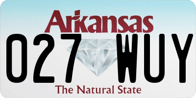 AR license plate 027WUY