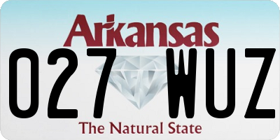 AR license plate 027WUZ