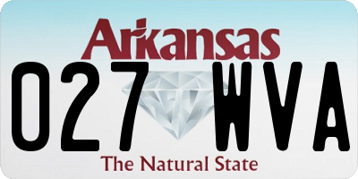 AR license plate 027WVA