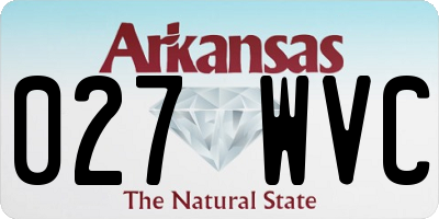 AR license plate 027WVC