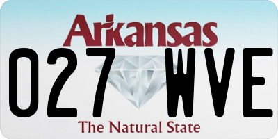 AR license plate 027WVE