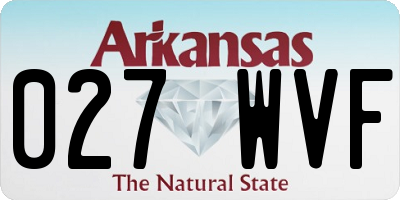AR license plate 027WVF
