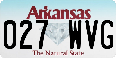 AR license plate 027WVG