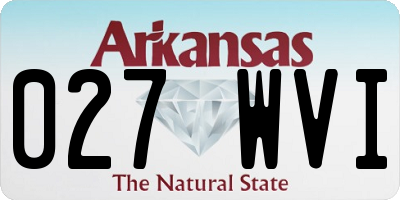 AR license plate 027WVI