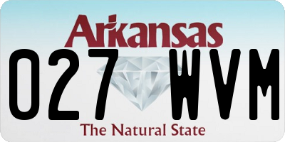 AR license plate 027WVM
