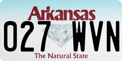 AR license plate 027WVN