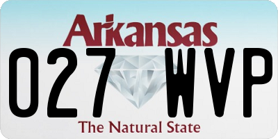 AR license plate 027WVP