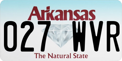 AR license plate 027WVR