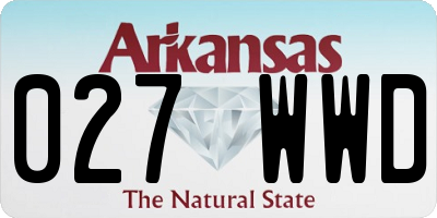 AR license plate 027WWD