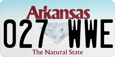 AR license plate 027WWE