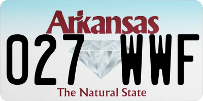 AR license plate 027WWF