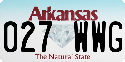 AR license plate 027WWG