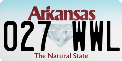 AR license plate 027WWL