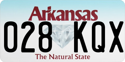 AR license plate 028KQX