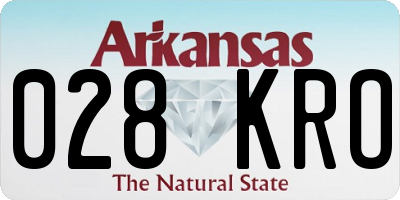 AR license plate 028KRO