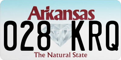 AR license plate 028KRQ