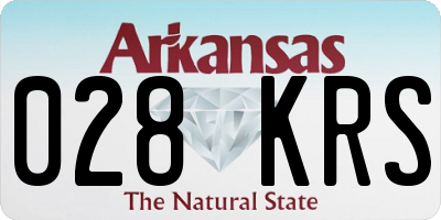 AR license plate 028KRS