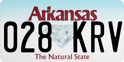 AR license plate 028KRV