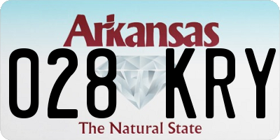 AR license plate 028KRY