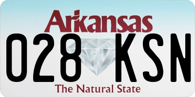 AR license plate 028KSN