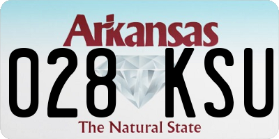 AR license plate 028KSU