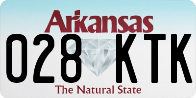 AR license plate 028KTK