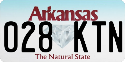 AR license plate 028KTN