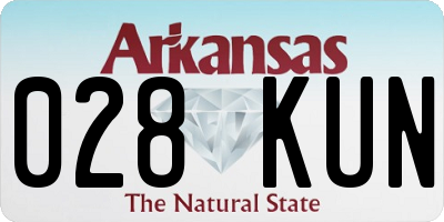 AR license plate 028KUN