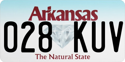 AR license plate 028KUV
