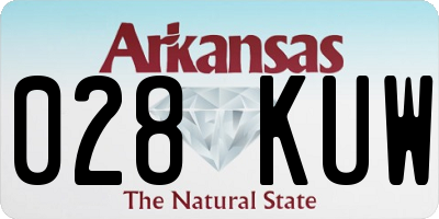 AR license plate 028KUW