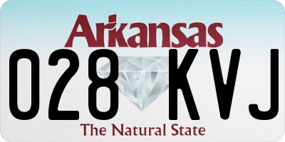 AR license plate 028KVJ