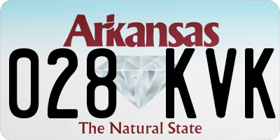 AR license plate 028KVK