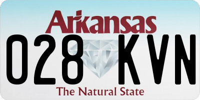 AR license plate 028KVN