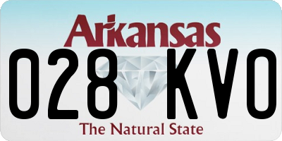AR license plate 028KVO