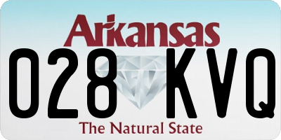 AR license plate 028KVQ