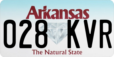 AR license plate 028KVR