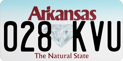 AR license plate 028KVU