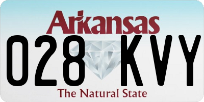 AR license plate 028KVY