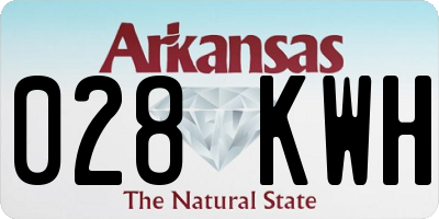 AR license plate 028KWH