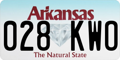 AR license plate 028KWO