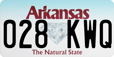 AR license plate 028KWQ