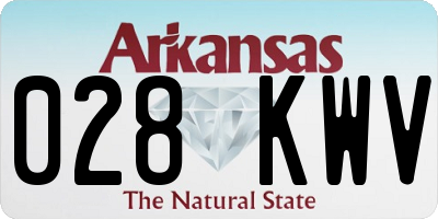 AR license plate 028KWV