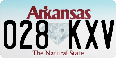 AR license plate 028KXV