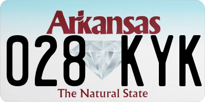 AR license plate 028KYK