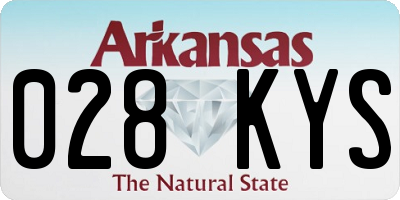 AR license plate 028KYS